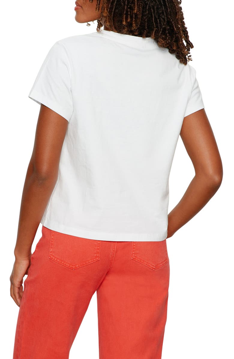 Sanctuary Timeless Amour Embeliished Organic Cotton T-Shirt, Alternate, color, White/ Cherry Lacquer