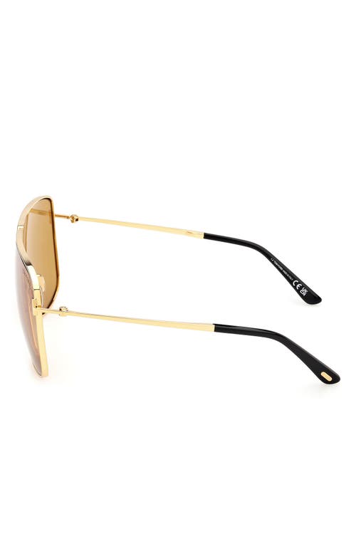 Tom Ford Huxley 68mm Oversize Navigator Sunglasses