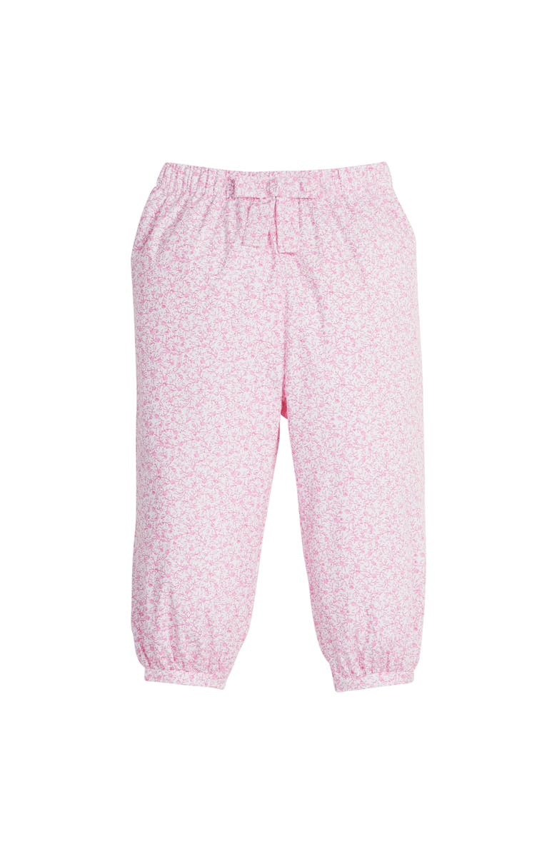 Little English Kids' Floral Banded Bow Pant, Main, color, Pink Vinings