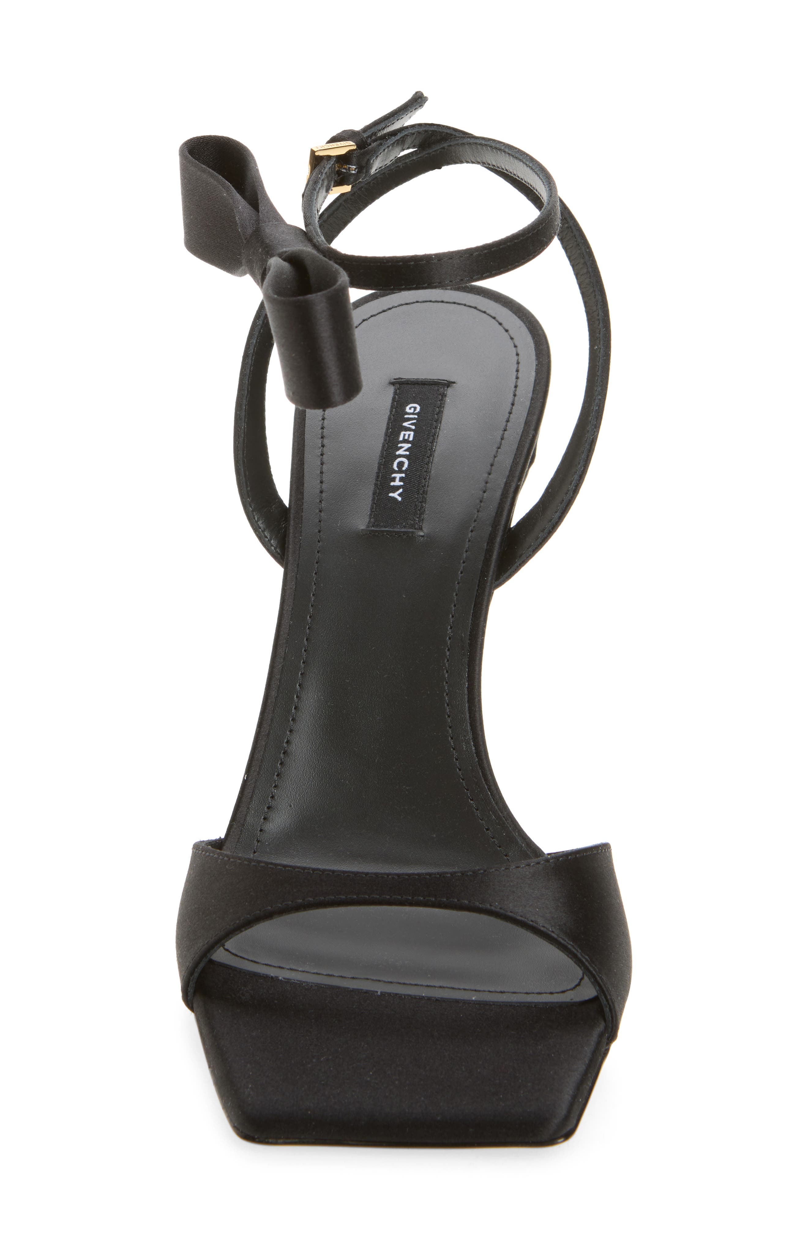 Naked Bow Sandal, Alternate, color, BLACK
