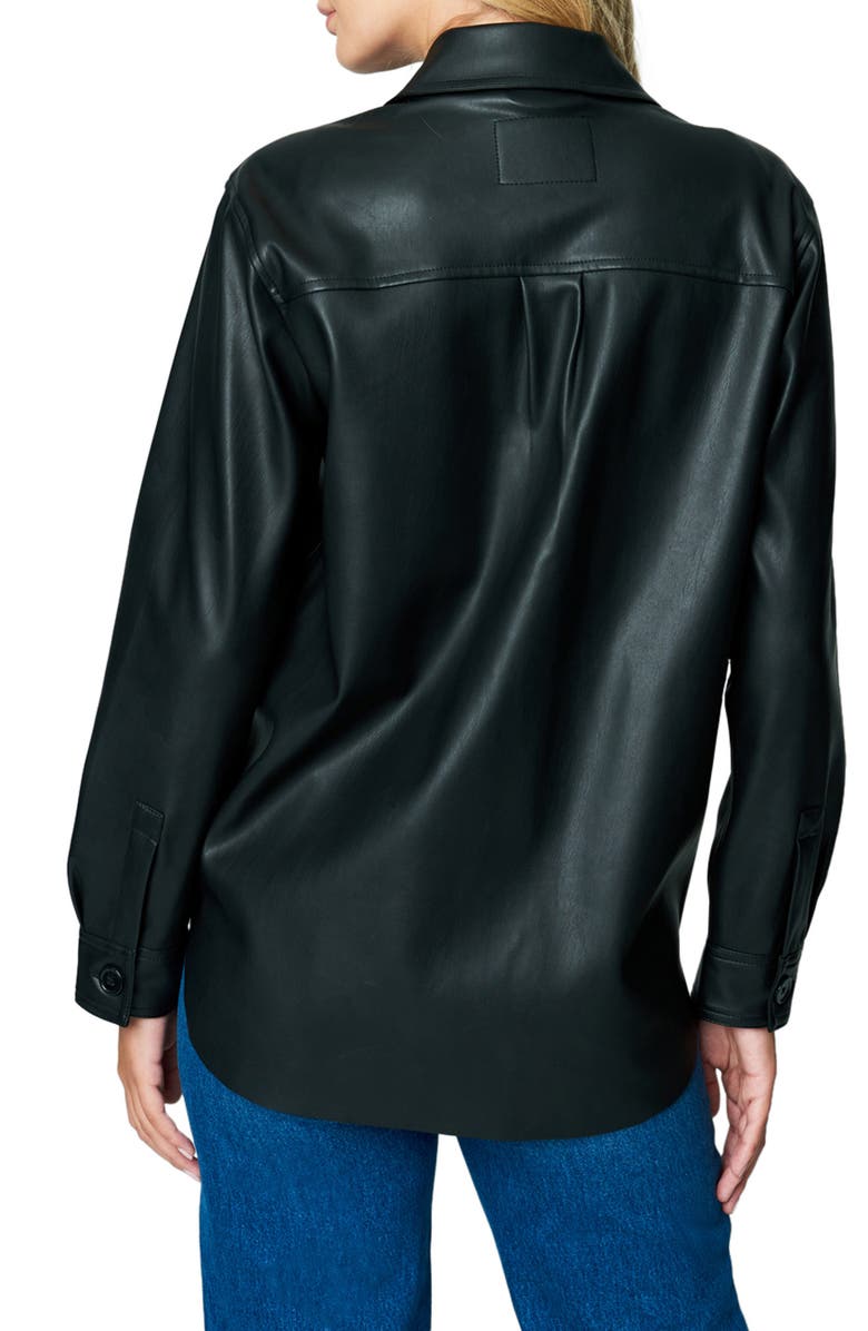 BLANKNYC Faux Leather Shacket, Alternate, color, 