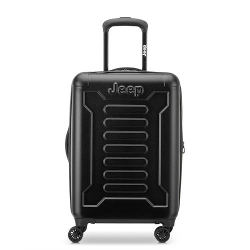 Jeep Jh004c Carry-on 20 Inch Hardside Expandable Luggage With Spinner Wheels In Black