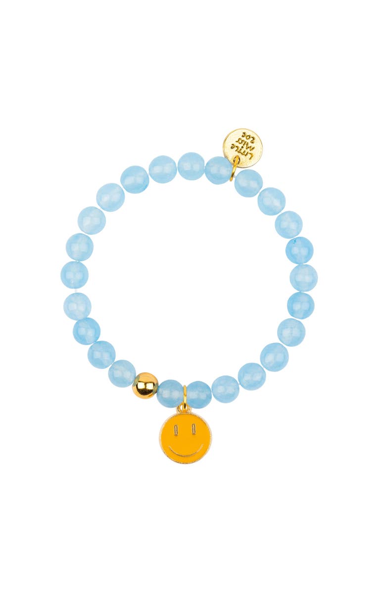 Little Miss Zoe Smiley Gemstone Bracelet Duo, Alternate, color, Blue