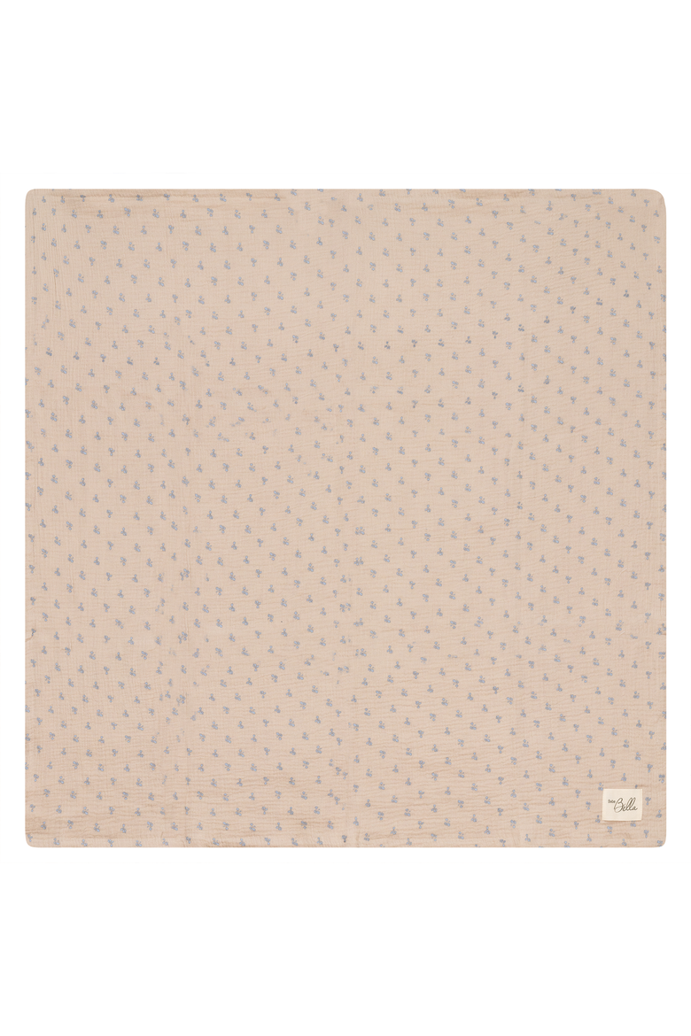 Allover Raddish Print Swaddle, Main, color, Blue/Biscuit