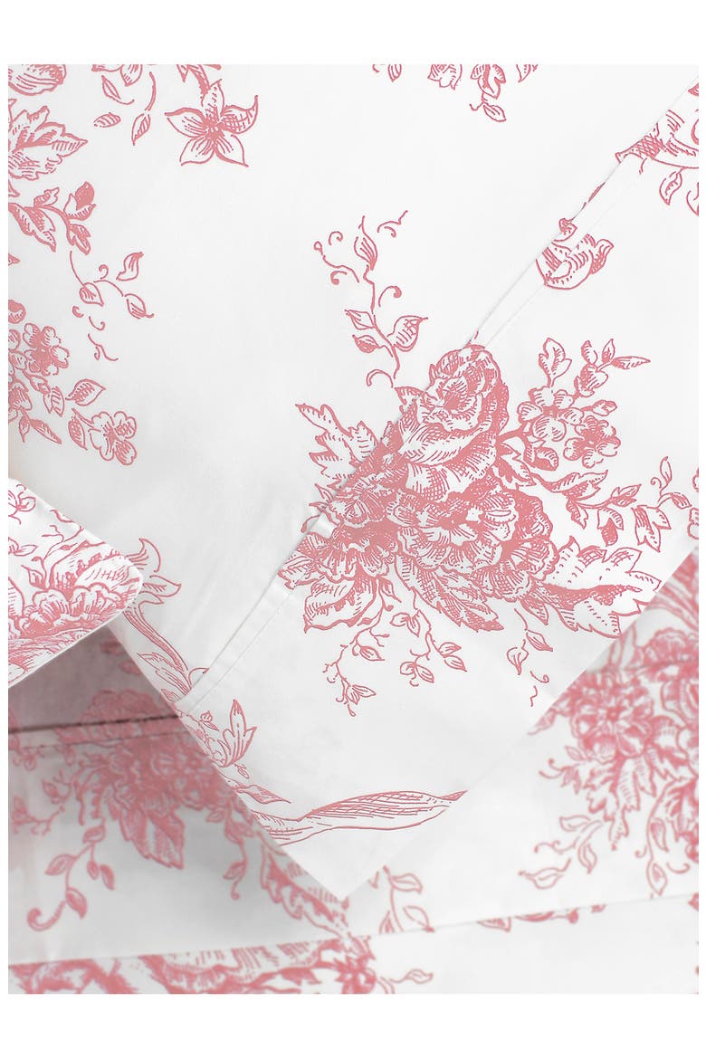 Toile Print 400 Thread Count Cotton Sheet Set, Alternate, color, MAUVE