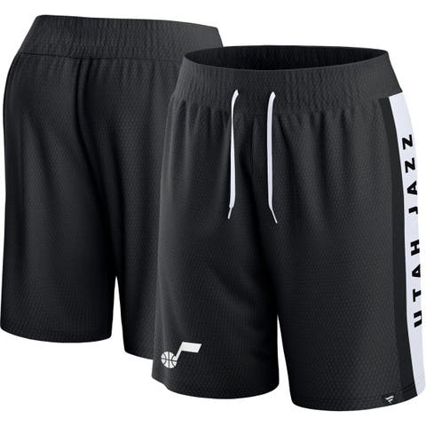 Men's Fanatics Branded Black Utah Jazz Referee Iconic Mesh Shorts