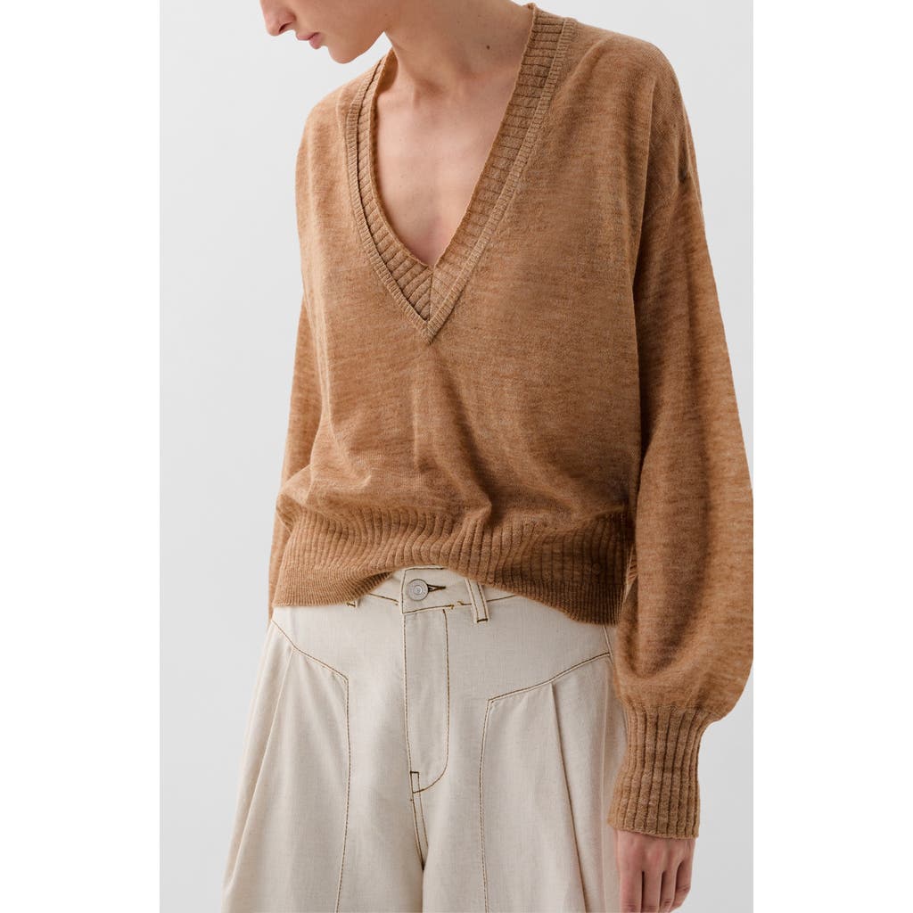 Scalpers Alpaca V Jumper In Brown