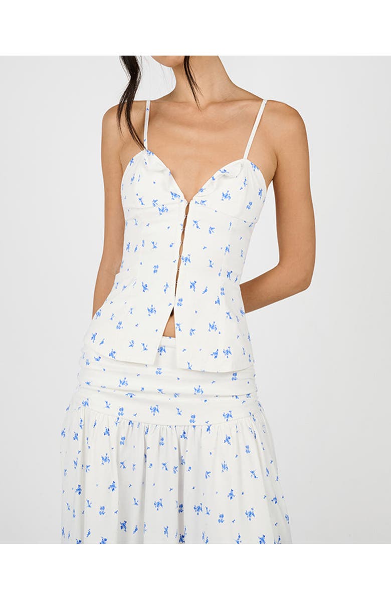 WeWoreWhat Ruffle Corset Top, Main, color, 