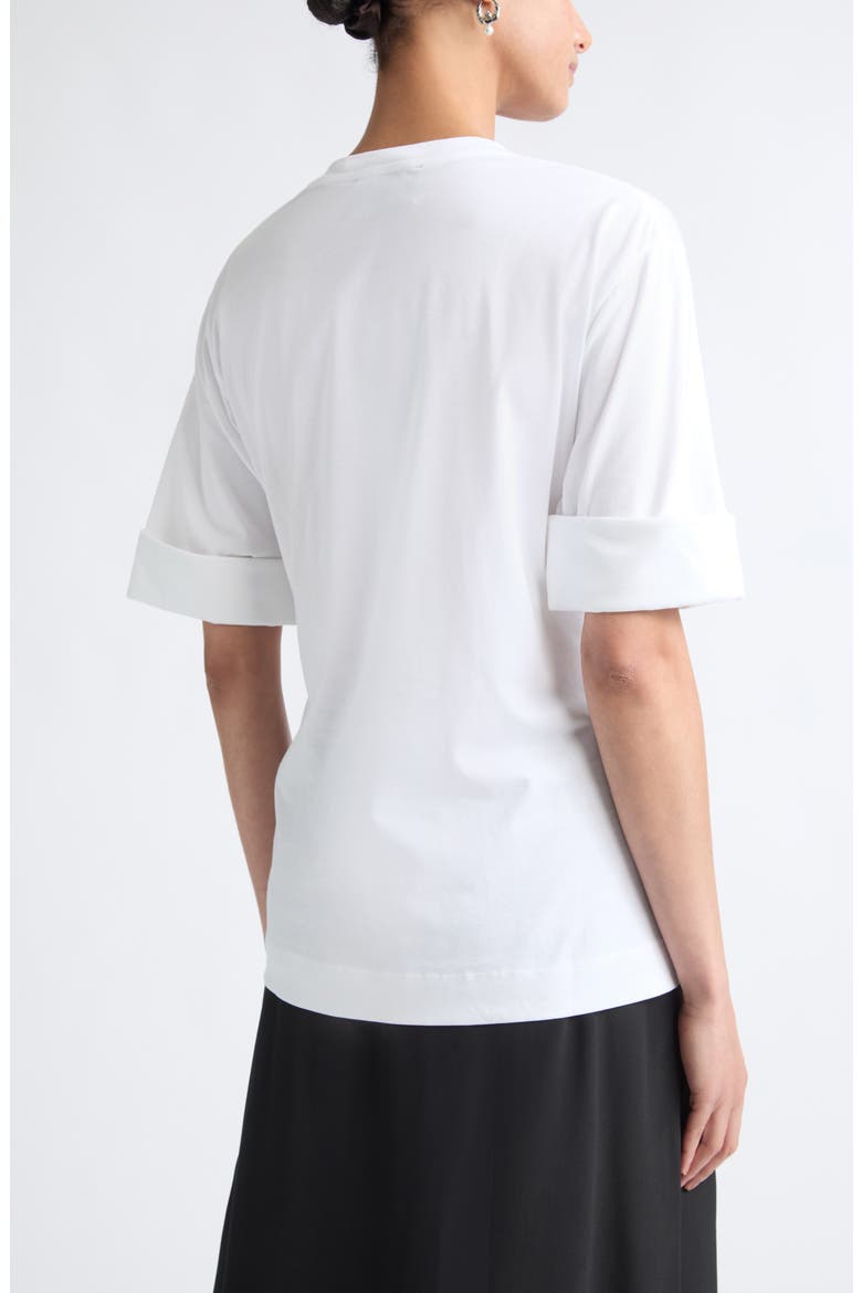 Gathered Rose T-Shirt, Alternate, color, WHITE