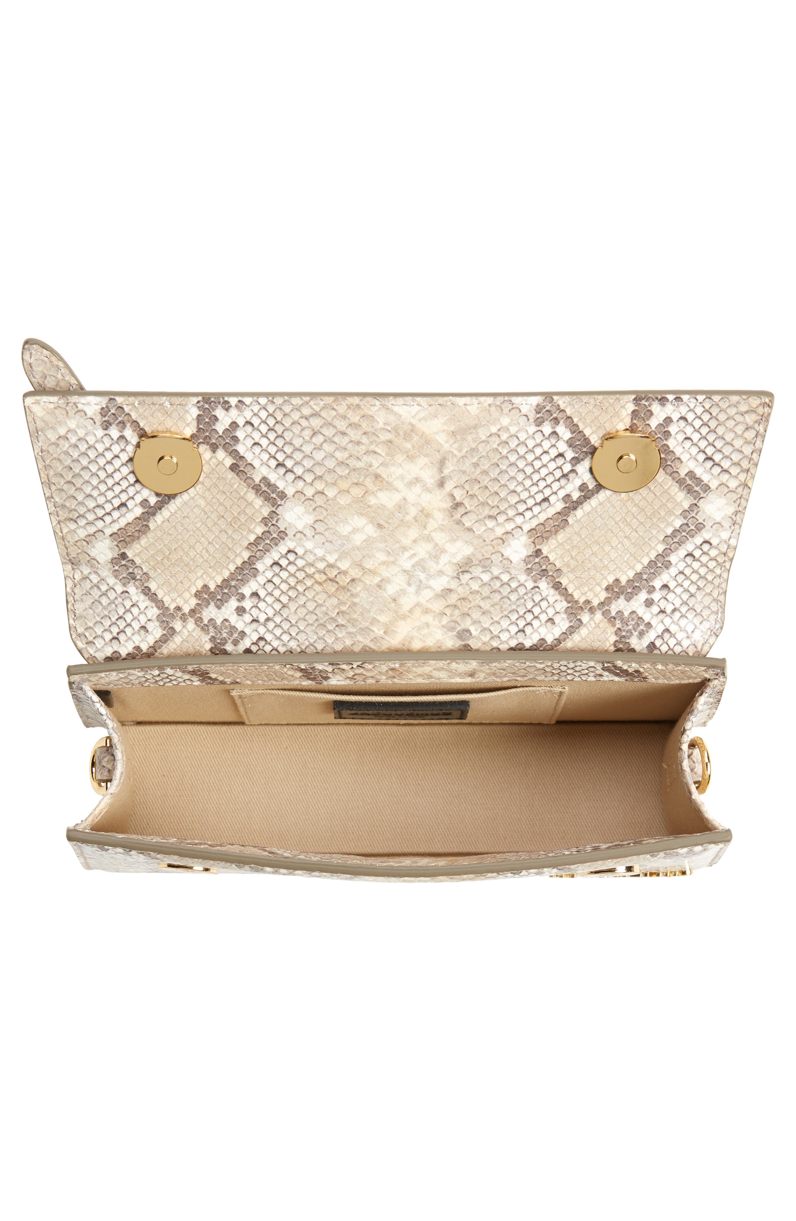 Jacquemus Le Chiquito Long Snake Embossed Leather Crossbody Bag, Alternate, color, 
