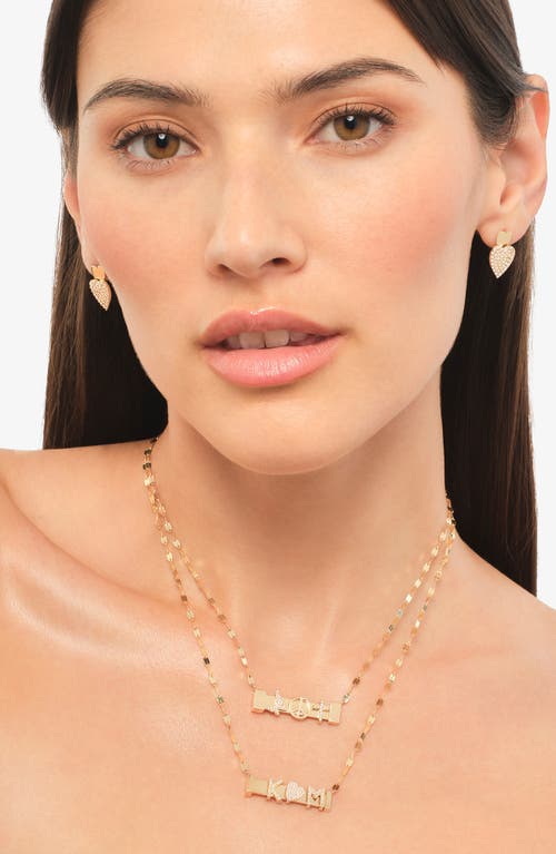 Lana Double Diamond Heart Drop Earrings In Gold