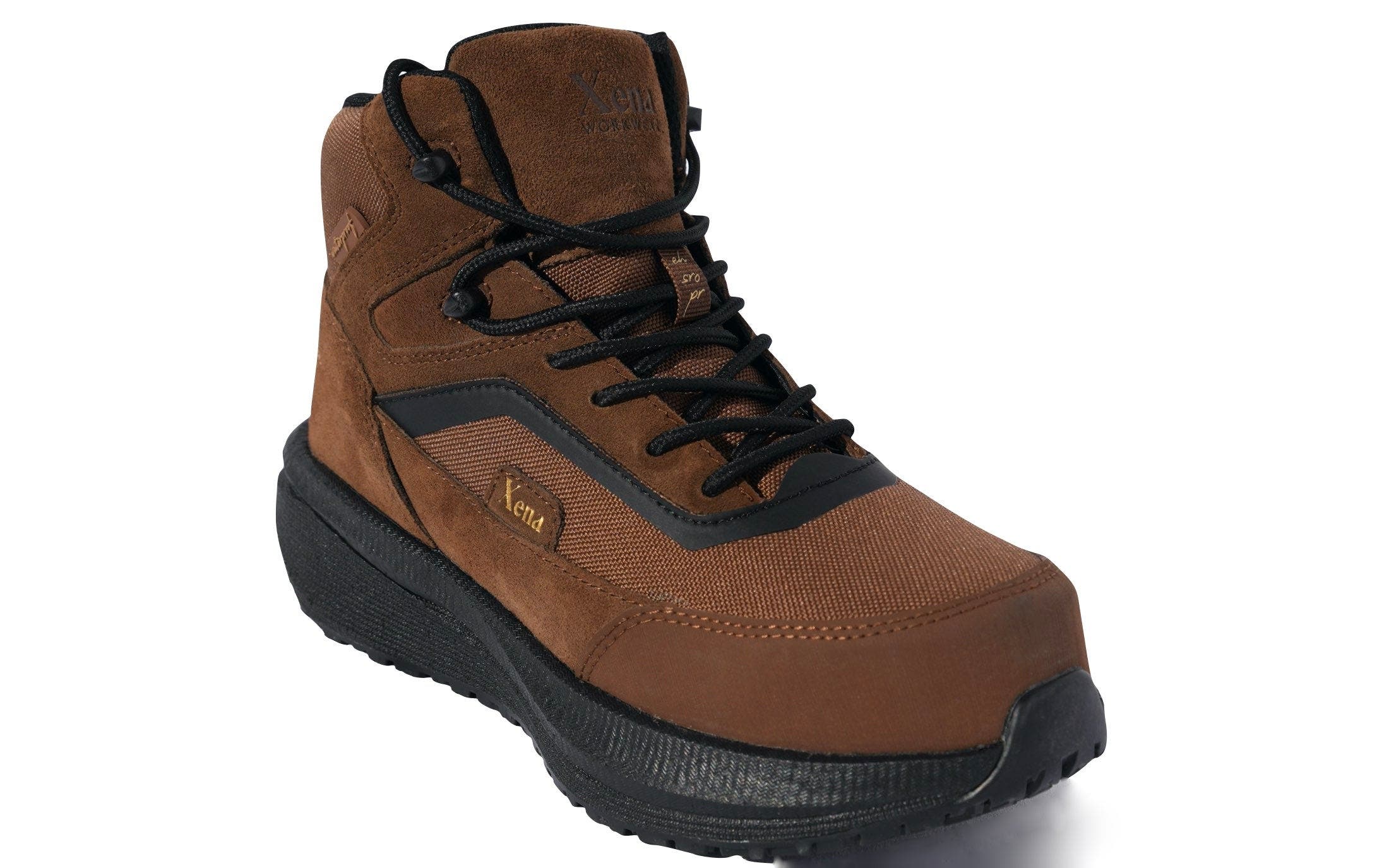 Xena Workwear Luna Composite Toe Waterproof High Top Safety Boot, Alternate, color, Dusk Brown
