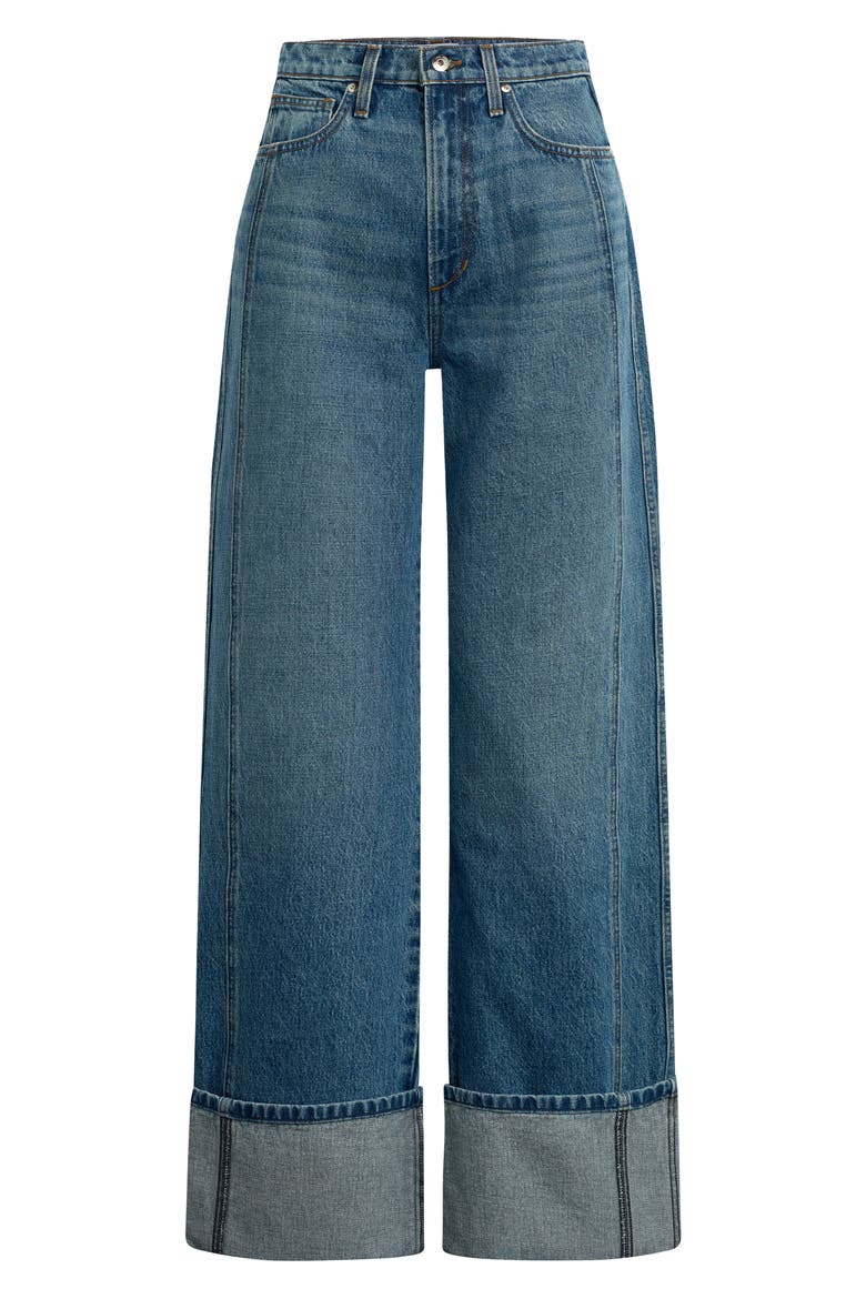 The Margot Cuffed High Waist Wide Leg Jeans, Alternate, color, CLASSIC