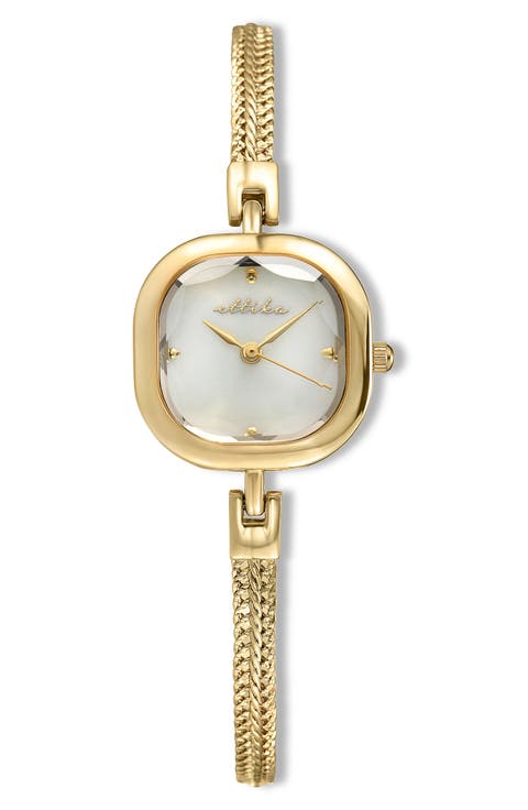 Petite Square Bracelet Watch, 22mm x 22mm