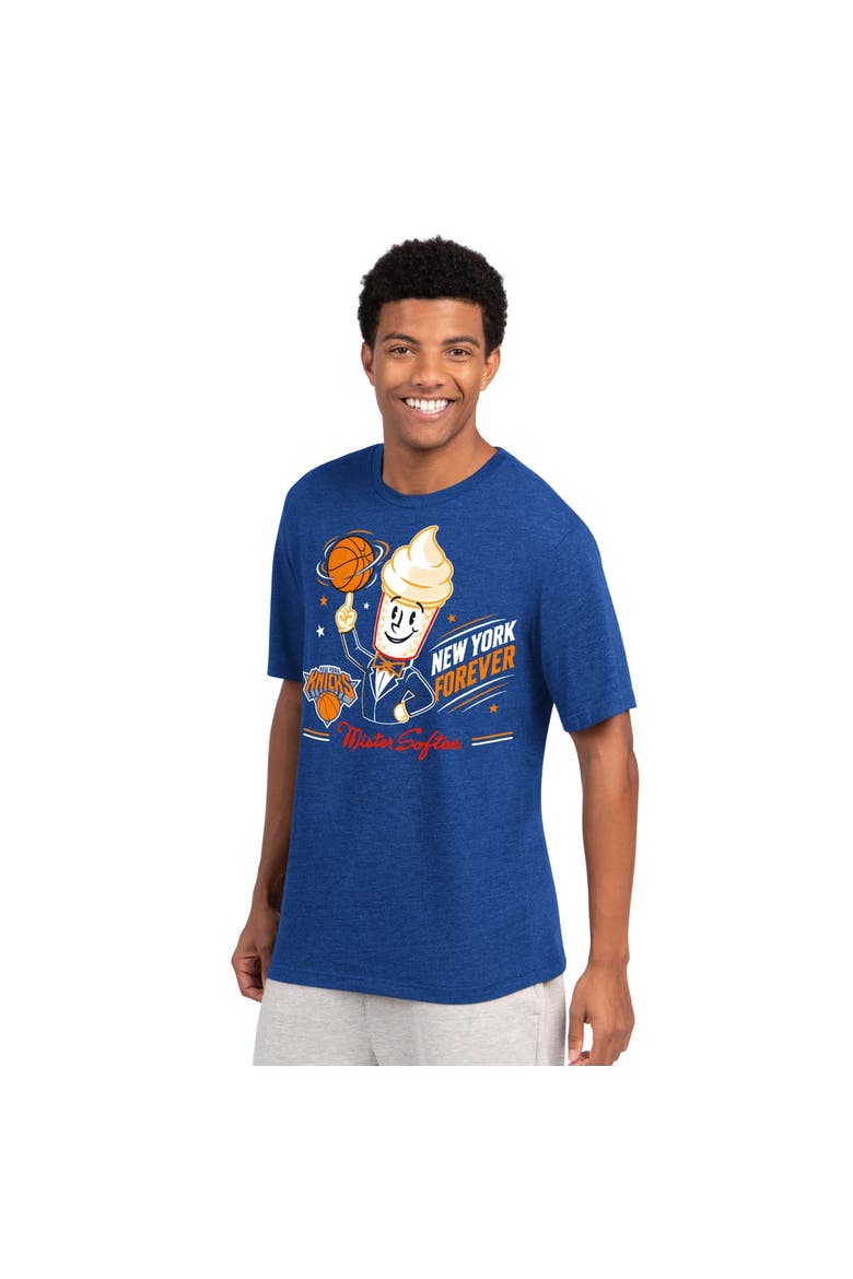 Men's Starter  Royal New York Knicks  Mister Softee Prime Time T-Shirt, Main, color, Blue
