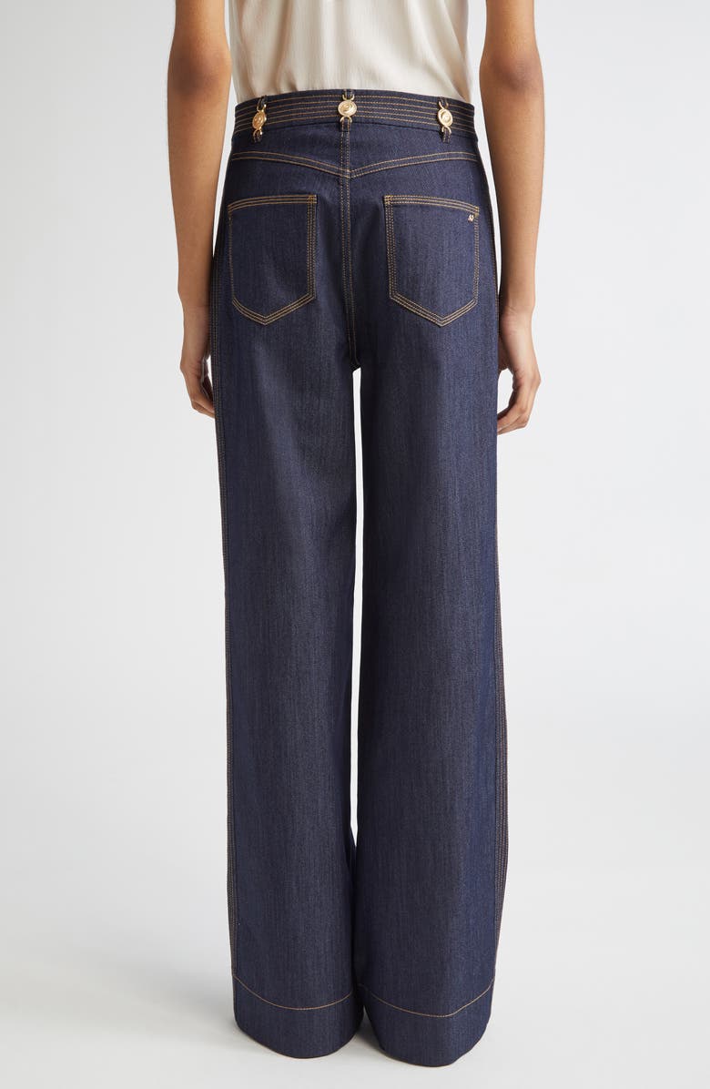 Cinq à Sept Bev High Waist Flare Leg Jeans, Alternate, color, Indigo
