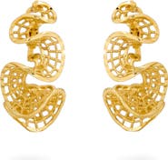 SAACHI Textured Wavy Hoop Earrings