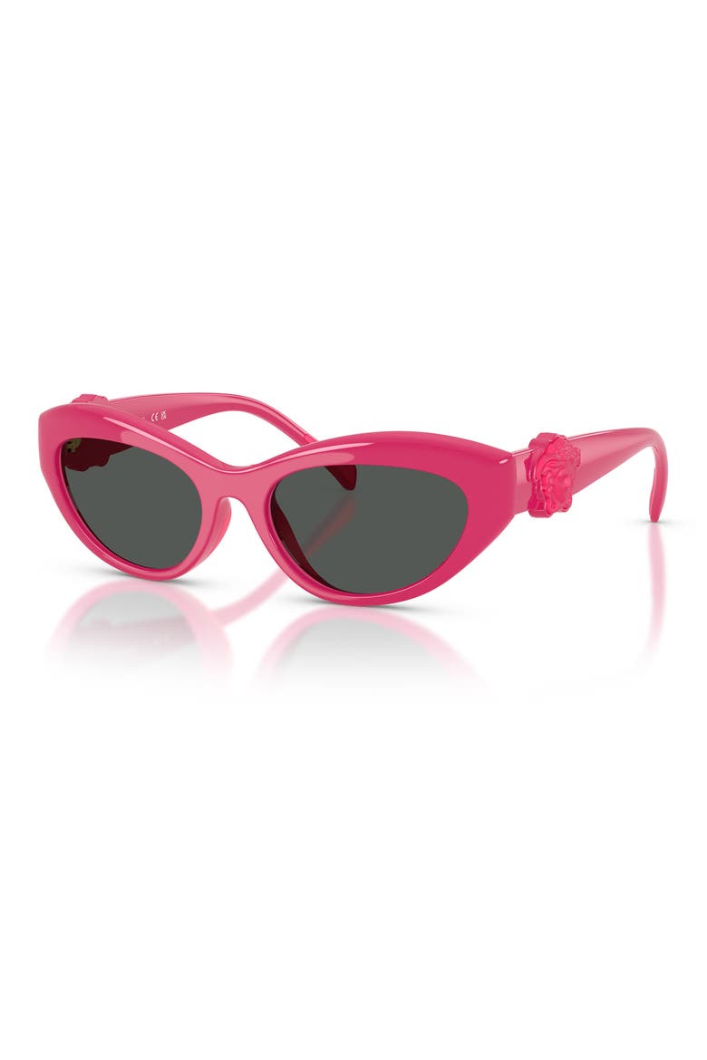 49mm Small Cat Eye Sunglasses, Alternate, color, PINK/ DARK GREY