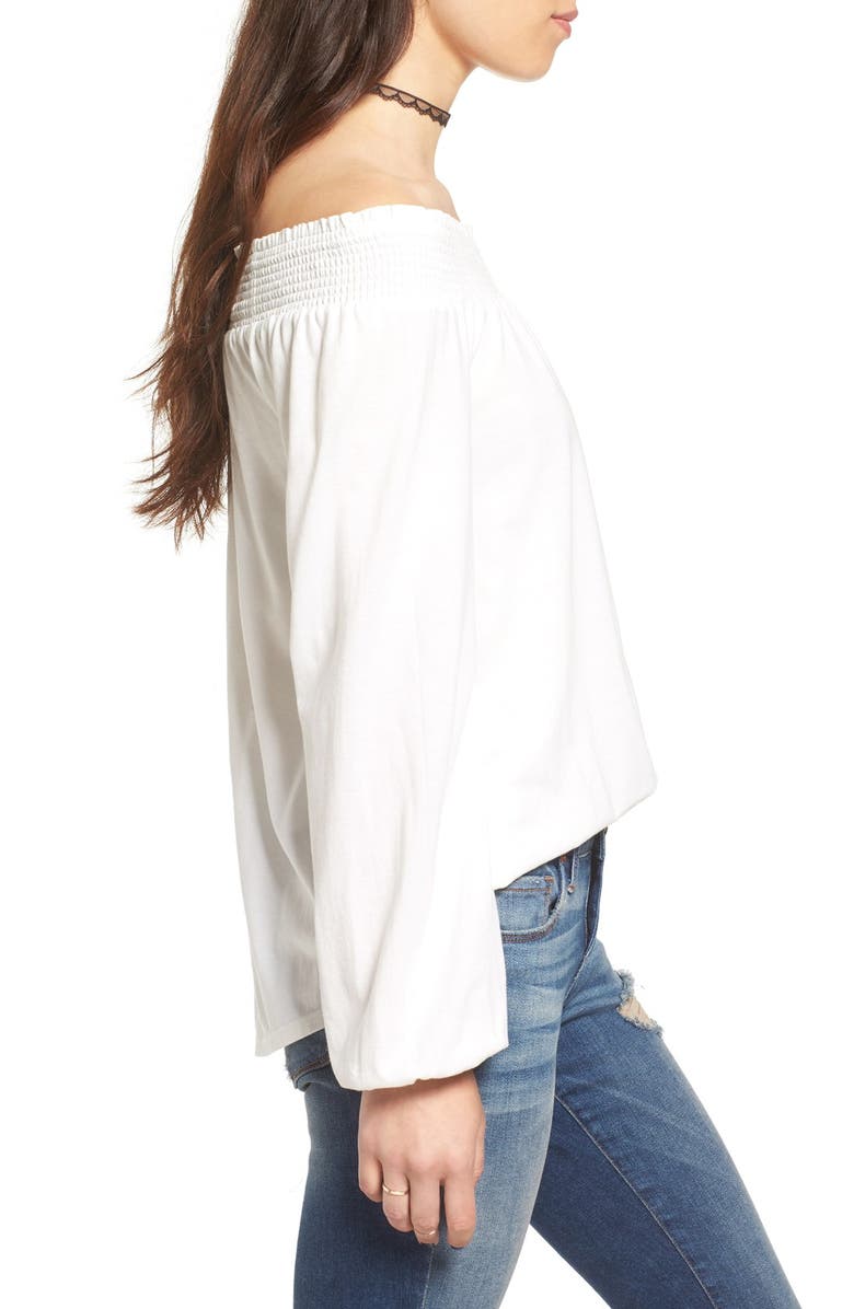 Chloe & Katie Off the Shoulder Surplice Knit Tee, Alternate, color,