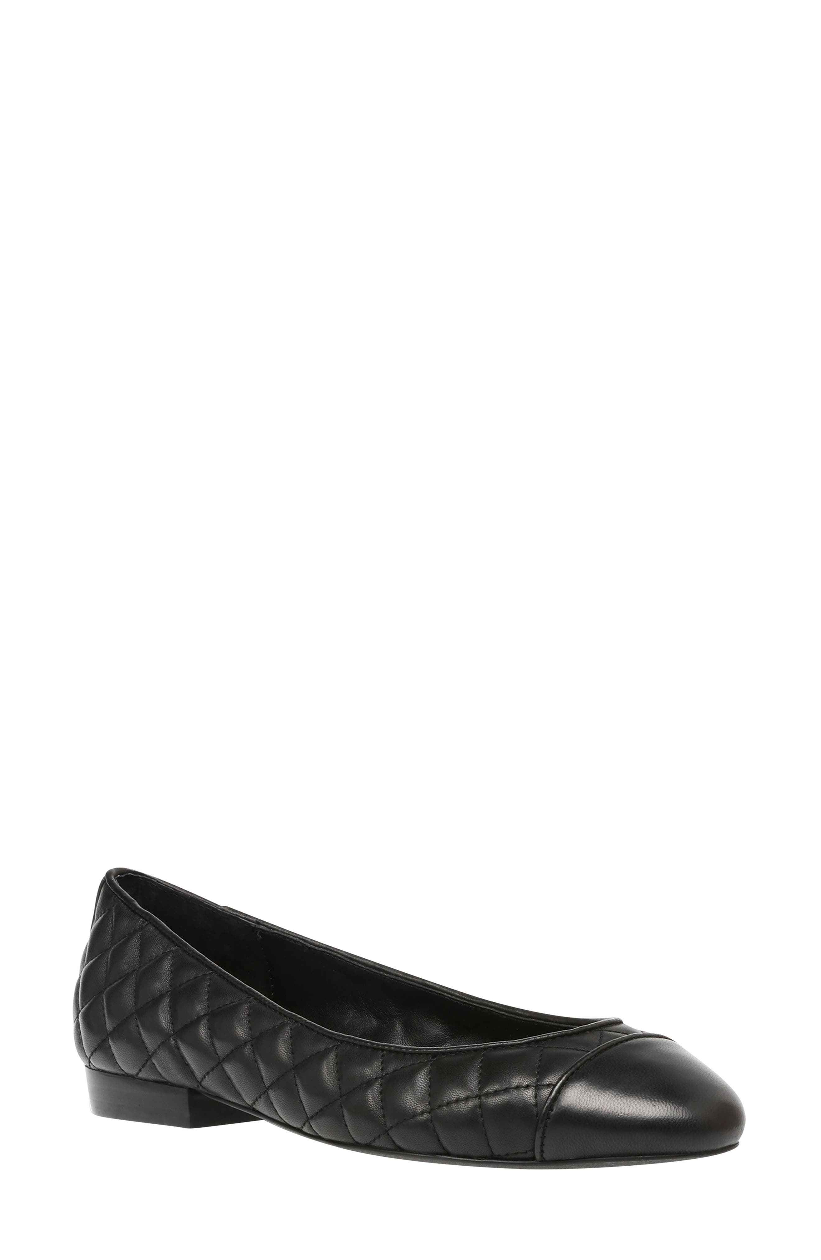 Caption Flat, Main, color, BLACK FAUX LEATHER