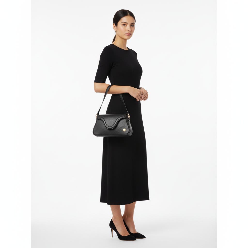 EVA INNOCENTI Amelia Shoulder Bag, Alternate, color, Black
