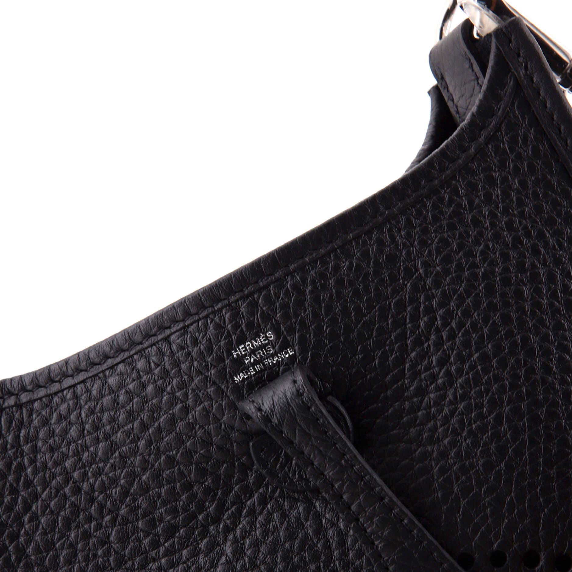 Pre-Owned Hermes Evelyne Bag Gen III Clemence TPM, Alternate, color, Noir