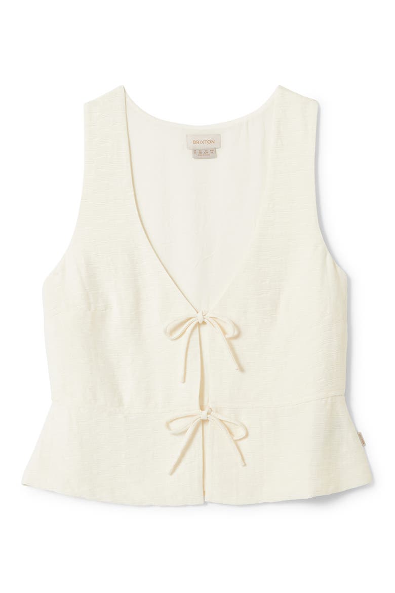 Lakeview Sleeveless Tie Front Top, Main, color, OFF WHITE