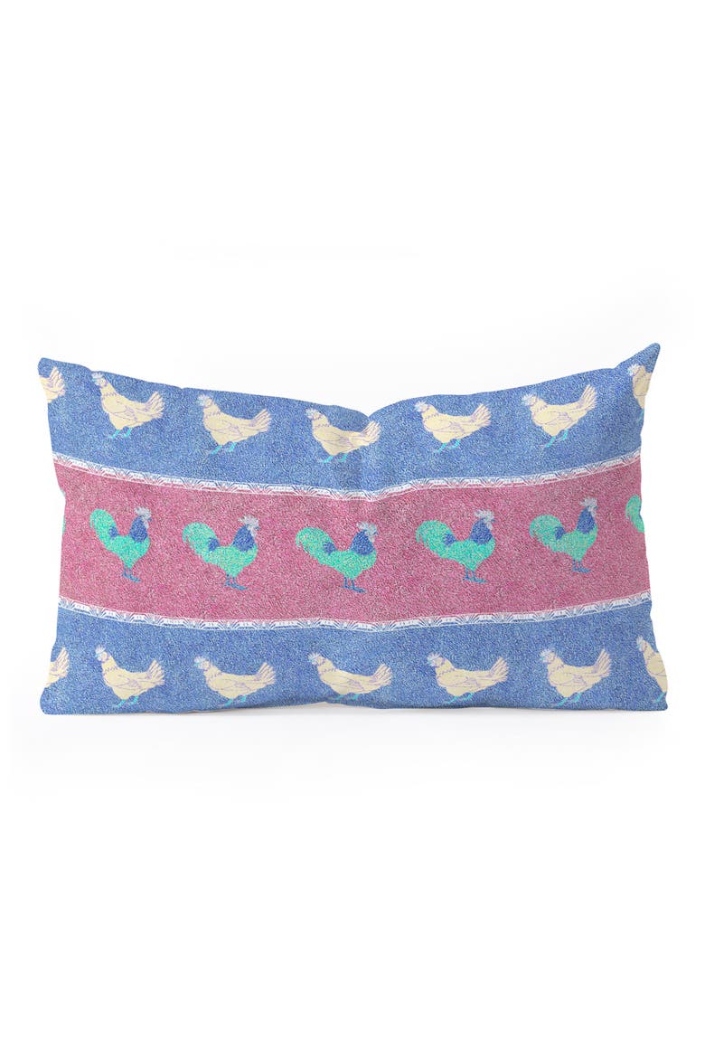 Farmhouse Stripe Lumbar Throw Pillow, Main, color, BLUE