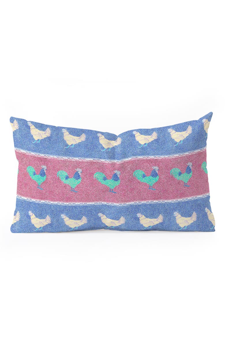 Deny Designs Farmhouse Stripe Lumbar Throw Pillow, Main, color, Blue