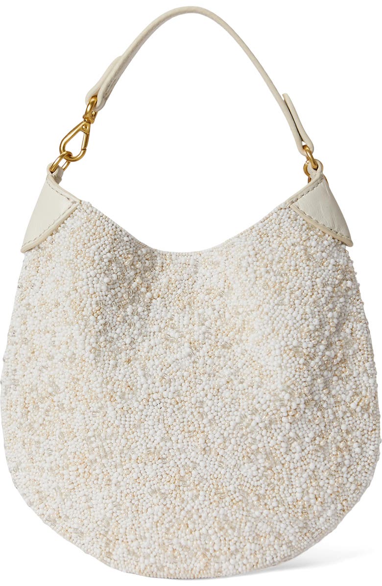 Polo Ralph Lauren Polo ID Floral Beaded Shoulder Bag, Alternate, color, Frosting