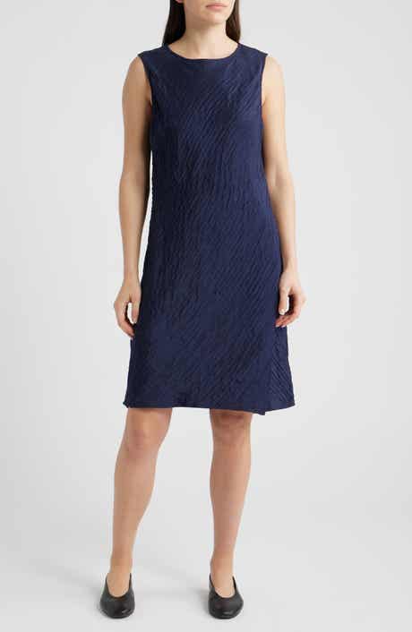 Jewel Neck Silk Dress