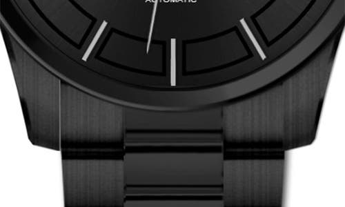 Alfred Sung Automatic I Quartz Bracelet Watch, 42mm In Black Bracelet Black Dial