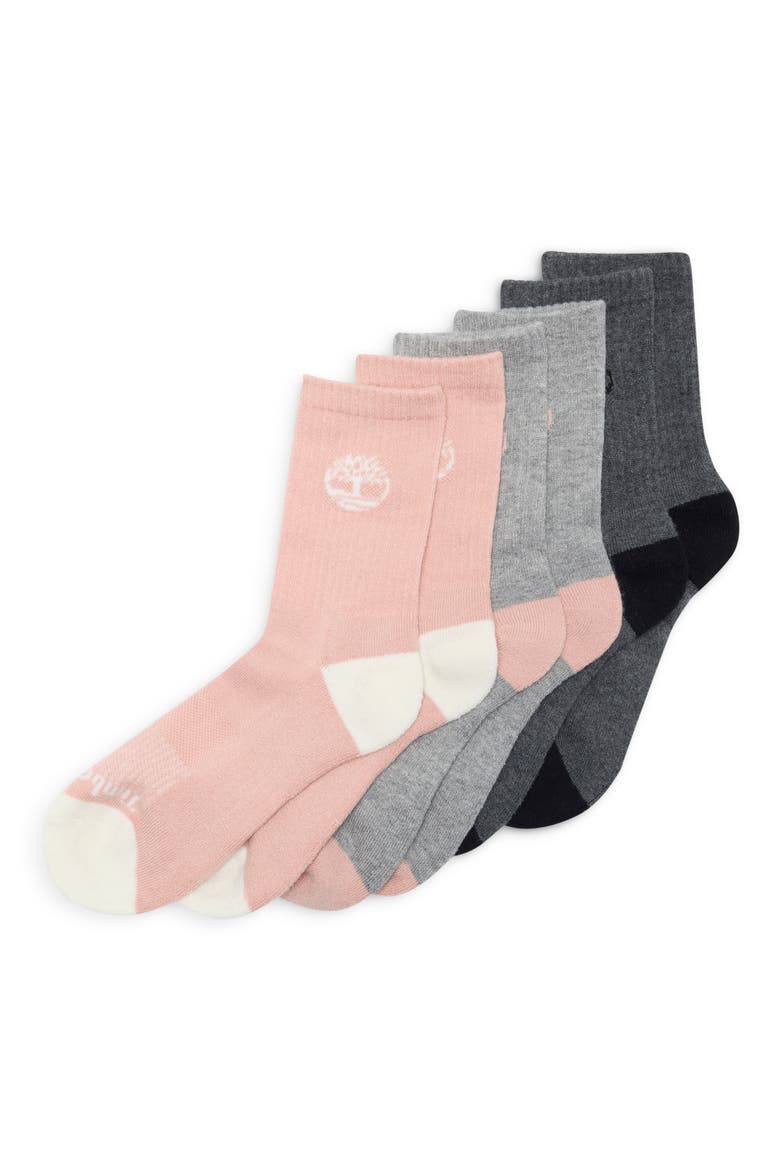 3-Pack High Quarter Socks, Main, color, BLACK/ GREY ASSORTED