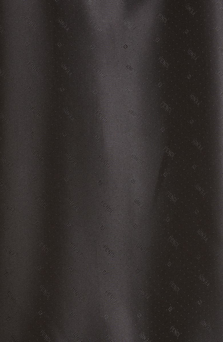 Fendi Sky Logo Jacquard Silk Button-Up Shirt, Alternate, color, 