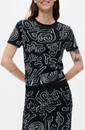 Desigual Jacquard Short Sleeve Knit Top