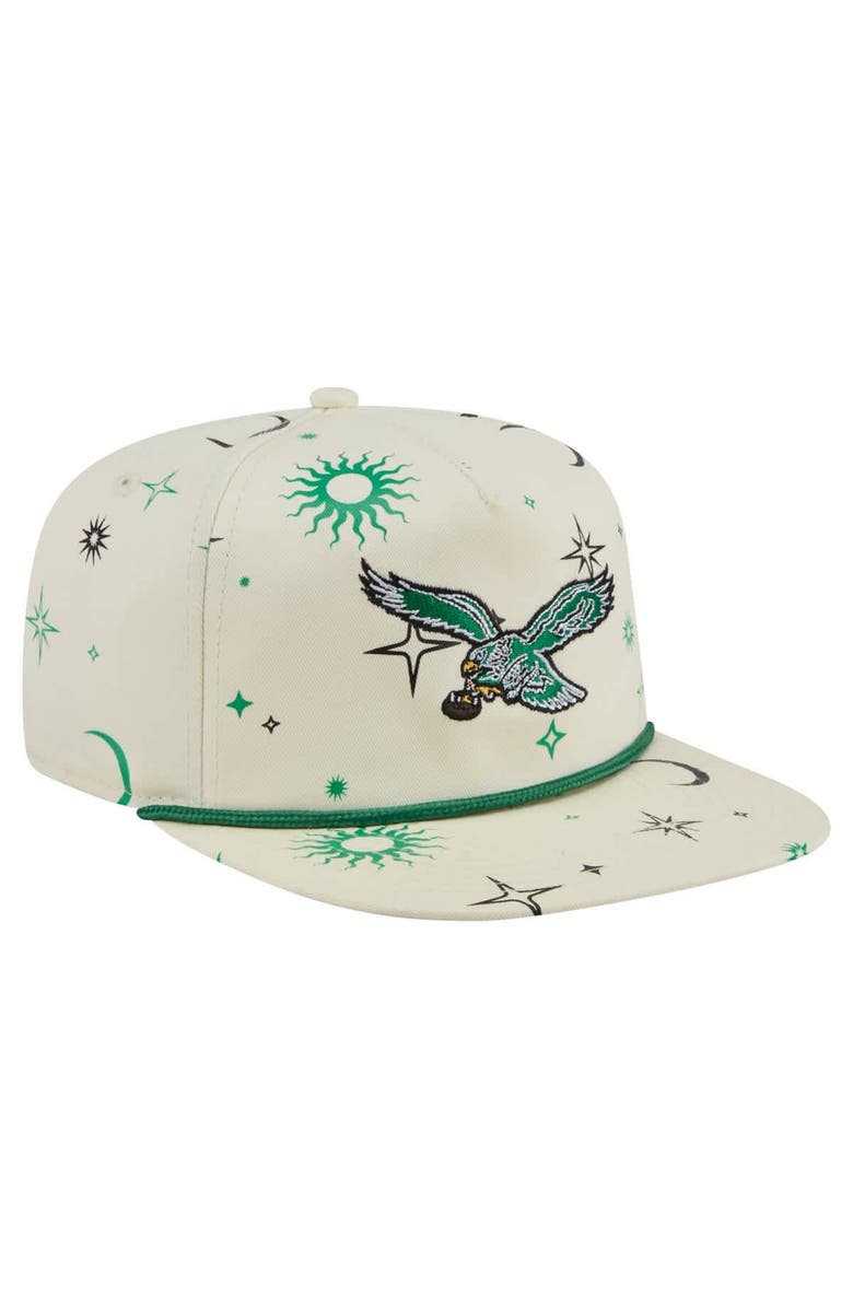 New Era Men's New Era Cream Philadelphia Eagles Celestial Golfer Adjustable Hat, Alternate, color, 