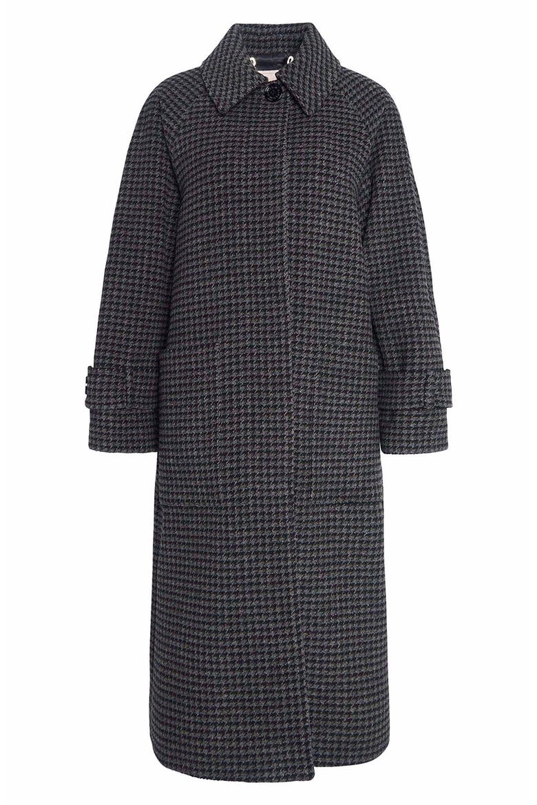 Veronica Houndstooth Check Wool Coat, Alternate, color, CHARCOAL DOGTOOTH