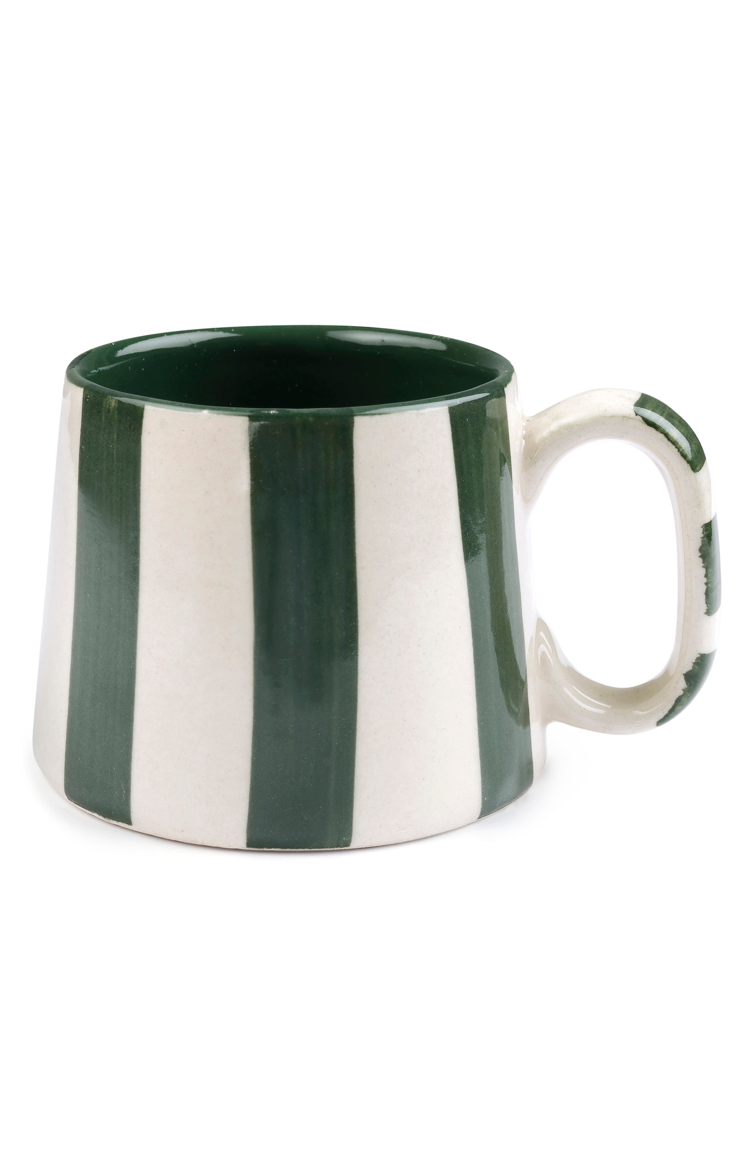 Casa Amarosa Stripe Mug - Olive