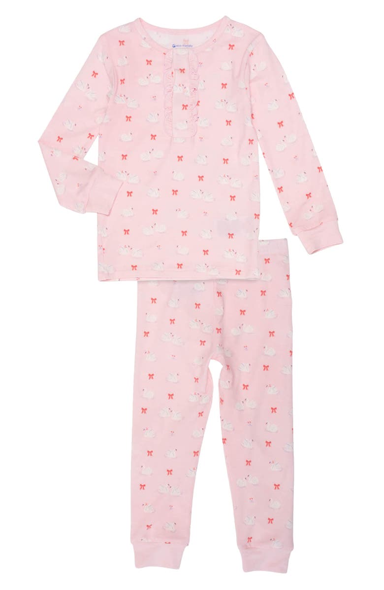 Magnetic Me Kids' Swan of a Kind Two-Piece Pajamas, Main, color, 