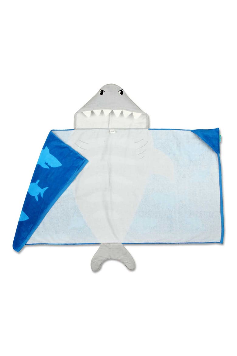 Beach Tote, Toys & Hooded Towel Set, Alternate, color, GRAY SHARK
