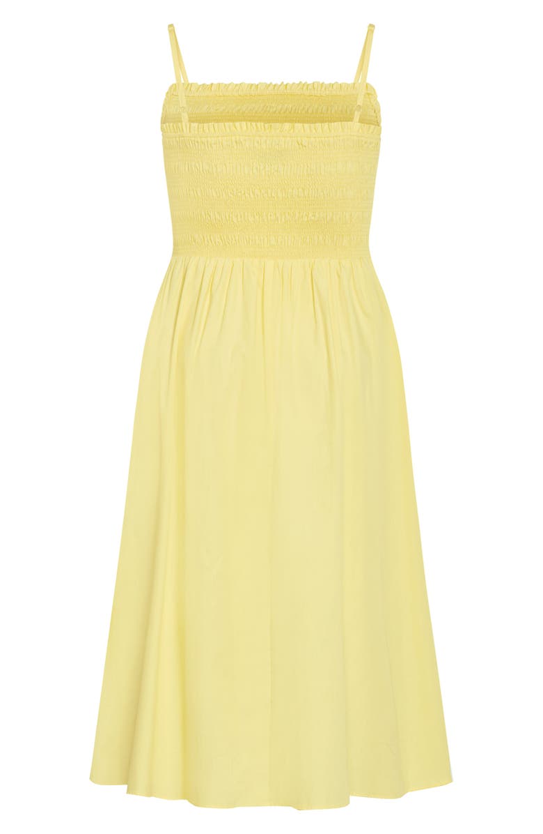 City Chic Jolie Midi Sundress, Alternate, color, Lemon