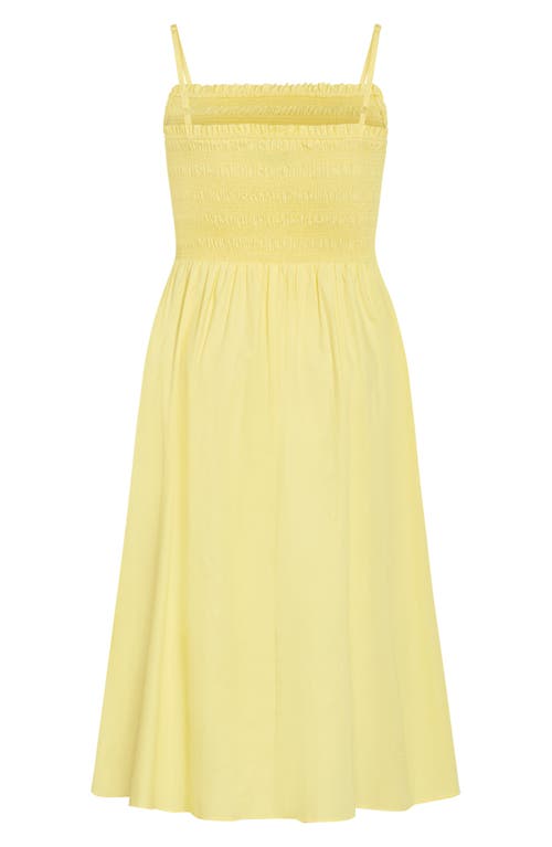 City Chic Jolie Midi Sundress In Lemon