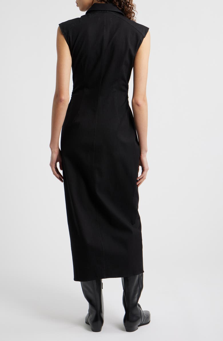 rag & bone Leah Airflex Midi Shirtdress, Alternate, color, Black