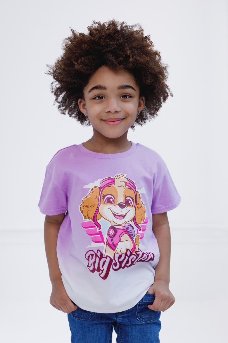 Skye Short Sleeve T-Shirt, Alternate, color, Purple Dip Dye Skye