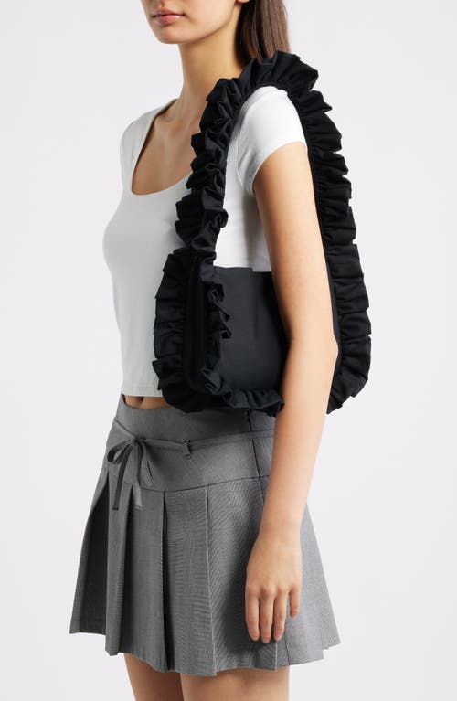 Baggy London Baguette Shoulder Bag In Black