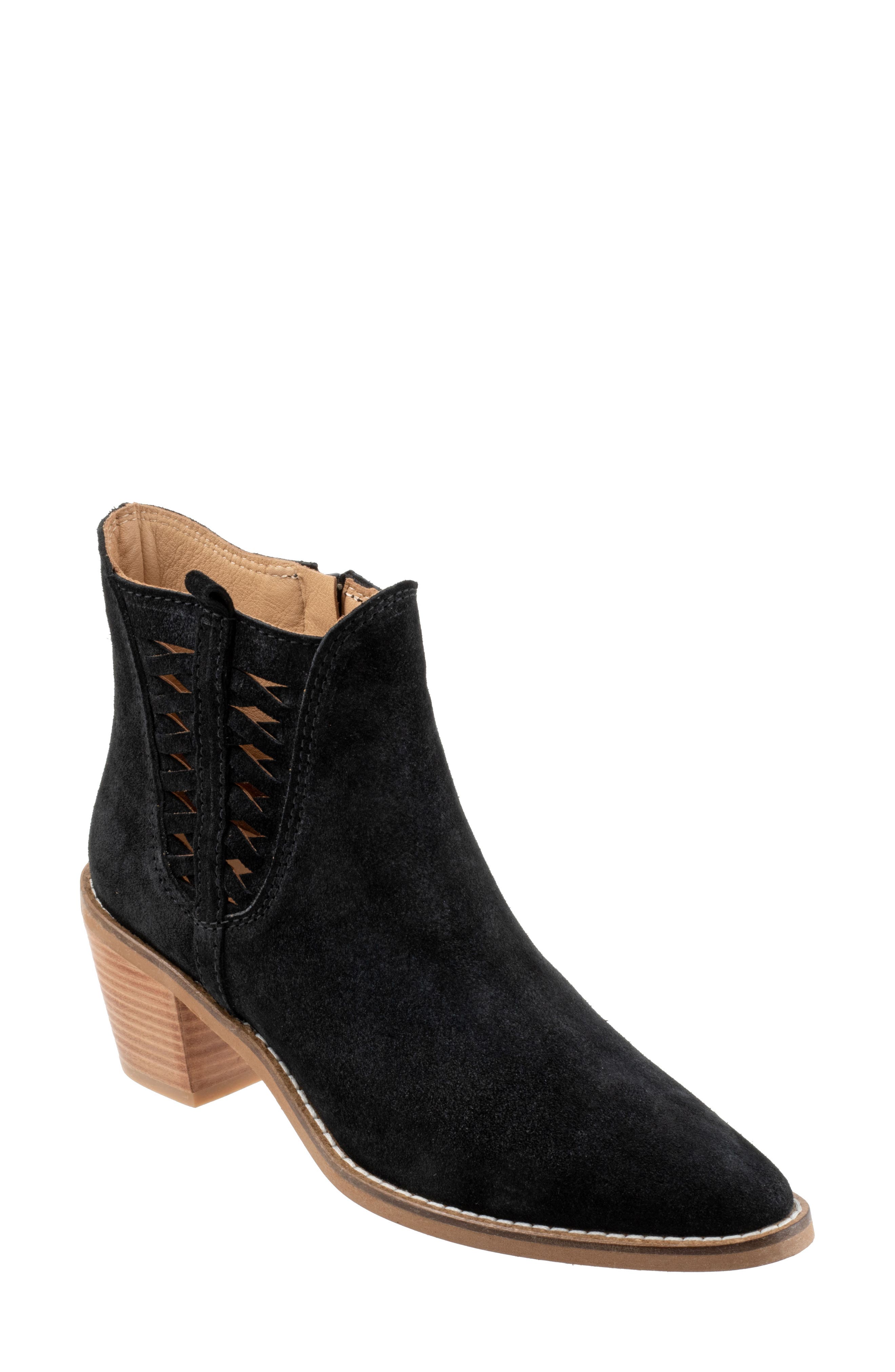 Bueno Veronika Bootie, Main, color, Black Suede