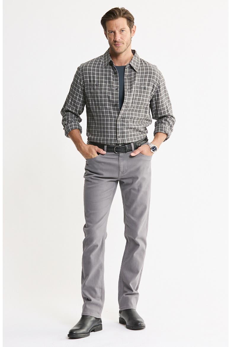 Brushed Bull Denim 5-Pocket Stretch Pants, Alternate, color, GREY