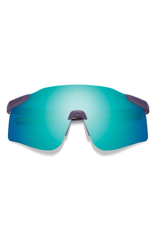 Smith Defy 135mm Chromapop™ Polarized Shield Sunglasses In Matte Purple/cinder/hi Viz
