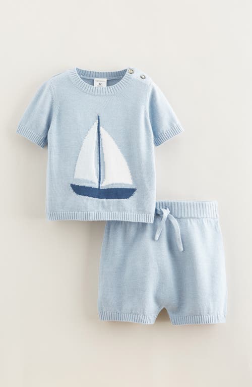 Nordstrom Icon Short Sleeve Cotton Blend Sweater & Shorts Set