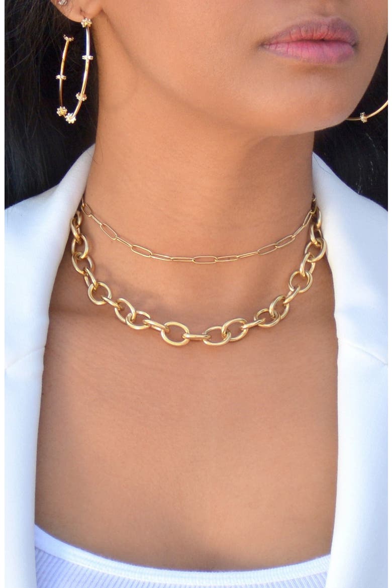 Naomi Chain Necklace, Alternate, color, GOLD